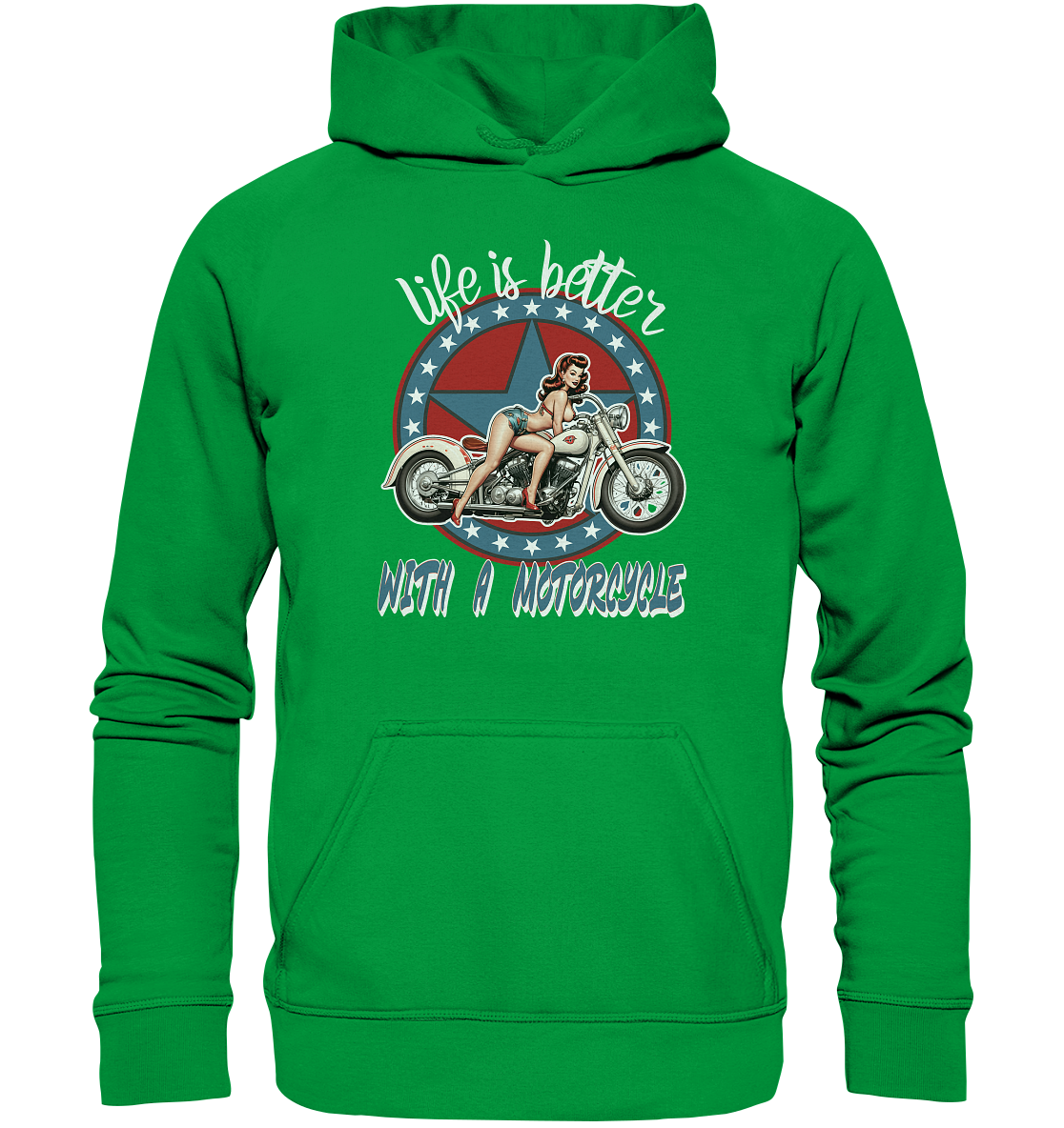 life is better with a motorcycle - Retro Design I - Basic Unisex Hoodie