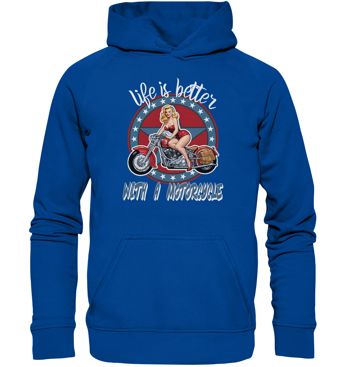 life is better with a motorcycle - Retro Design II - Basic Unisex Hoodie