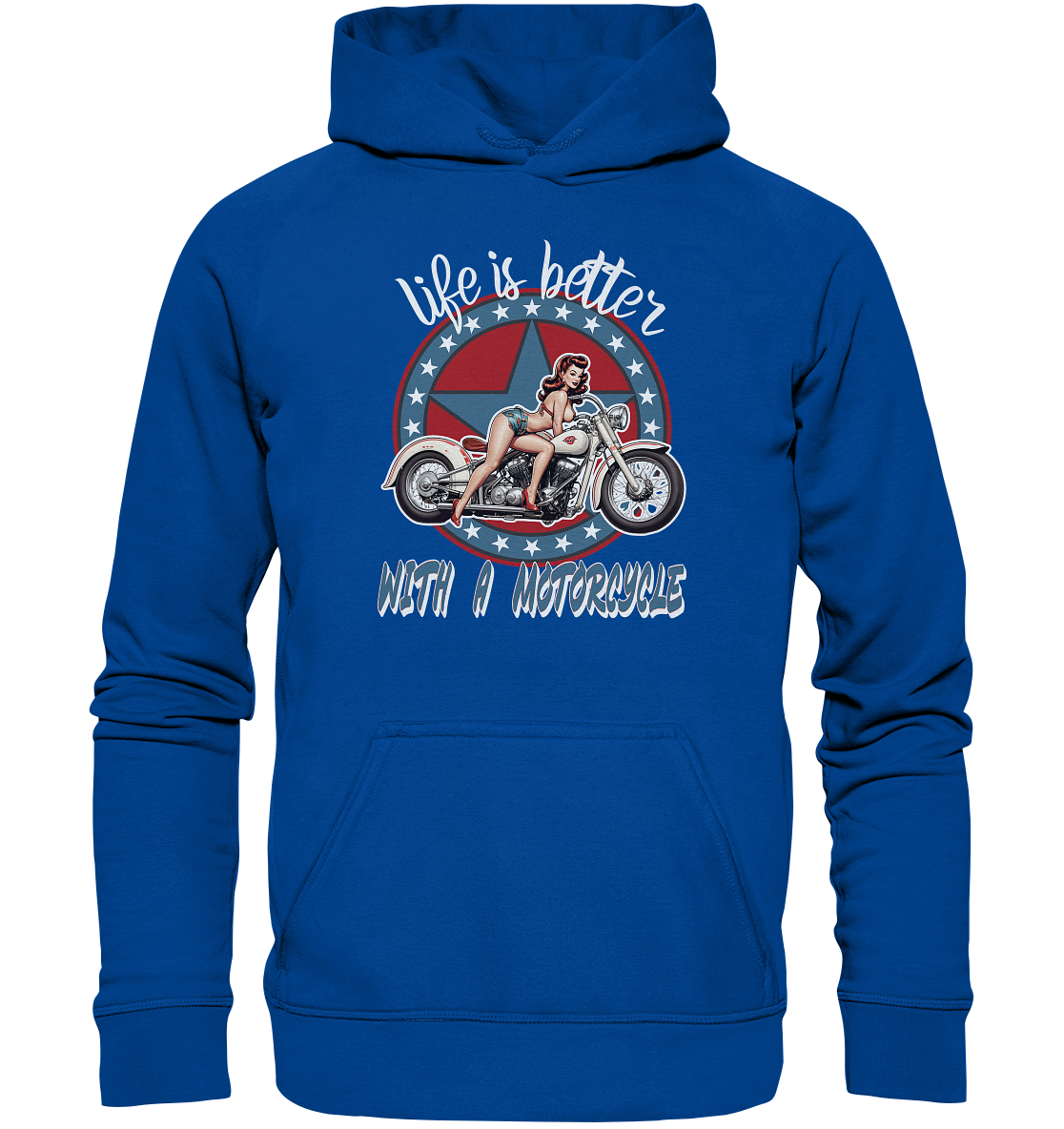 life is better with a motorcycle - Retro Design I - Basic Unisex Hoodie