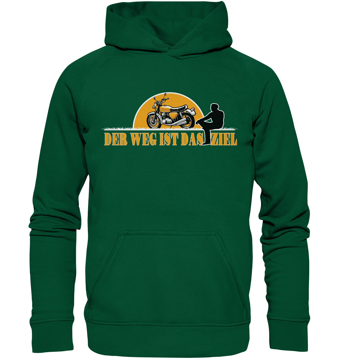 Der Weg ist das Ziel - Spruch für Biker - Basic Unisex Hoodie