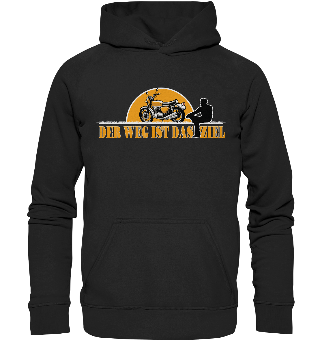 Der Weg ist das Ziel - Spruch für Biker - Basic Unisex Hoodie