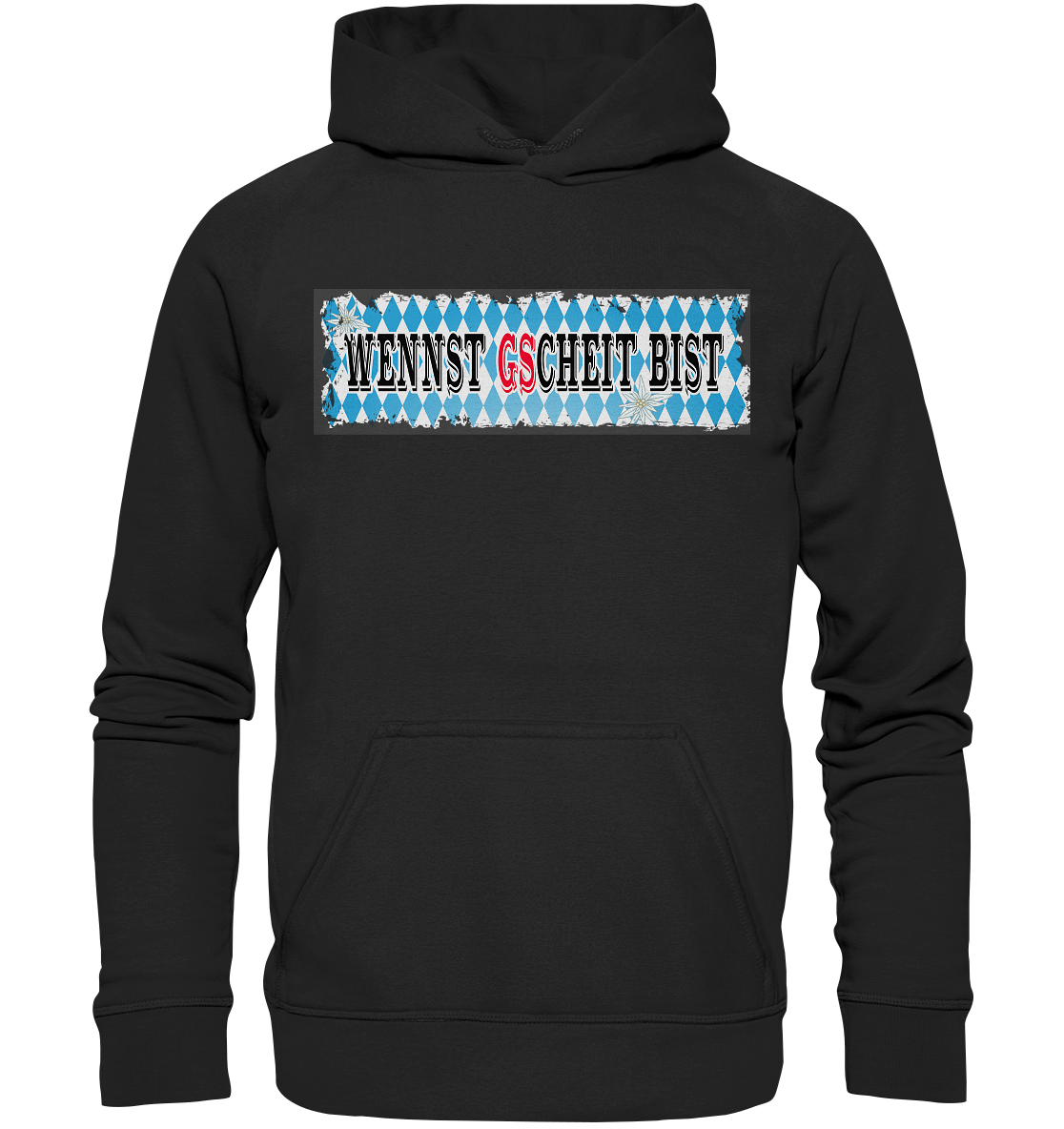 wennst GScheit bist - Spruch für bayrische Adventure Biker - Basic Unisex Hoodie