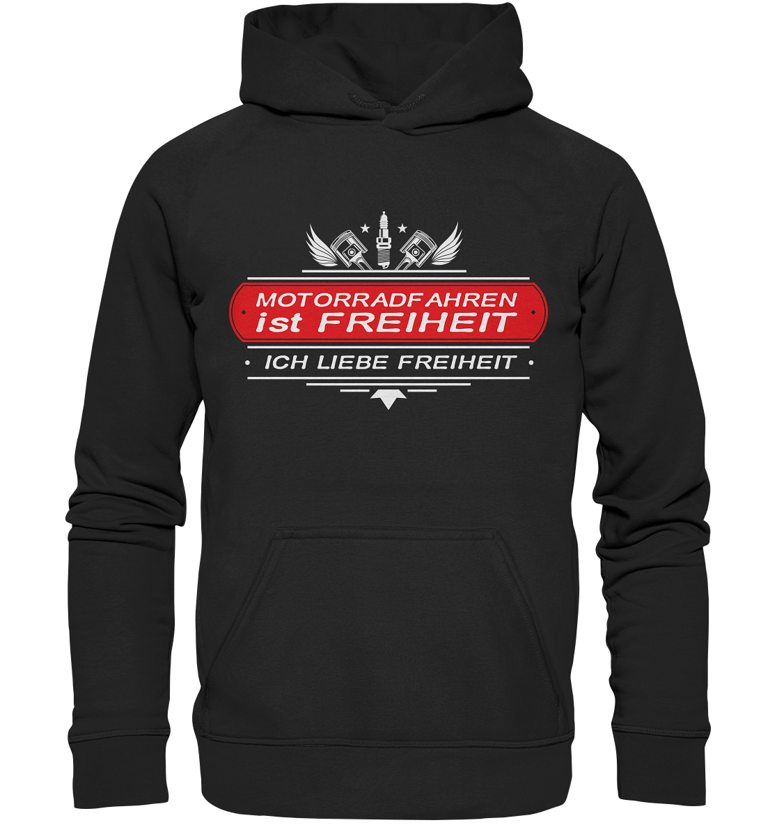 Motorradfahren ist Freiheit - Biker Spruch - Basic Unisex Hoodie