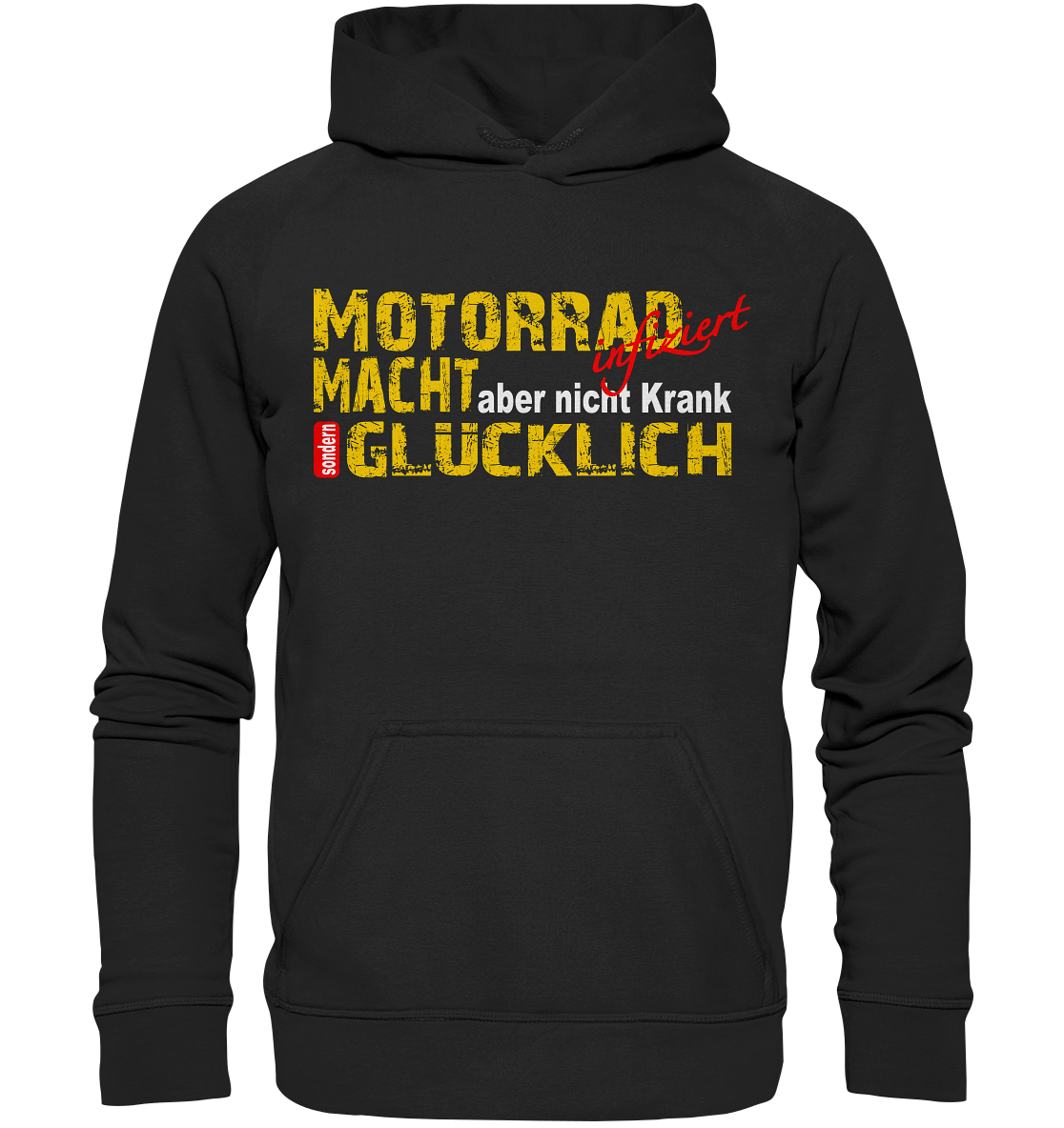 Motorrad macht Glücklich - Basic Unisex Hoodie