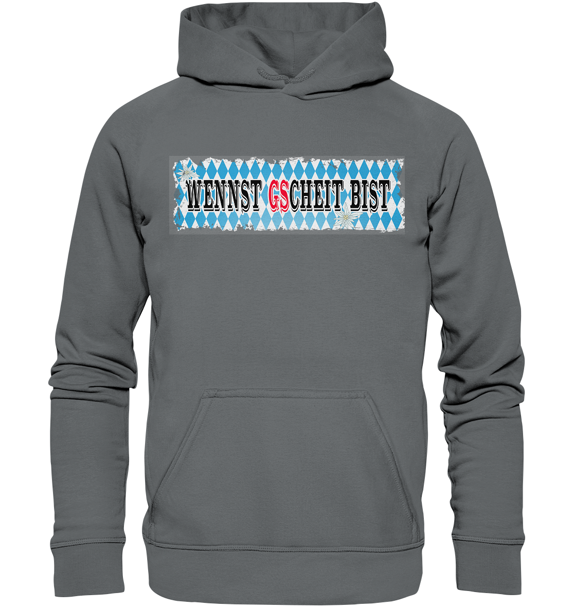 wennst GScheit bist - Spruch für bayrische Adventure Biker - Basic Unisex Hoodie