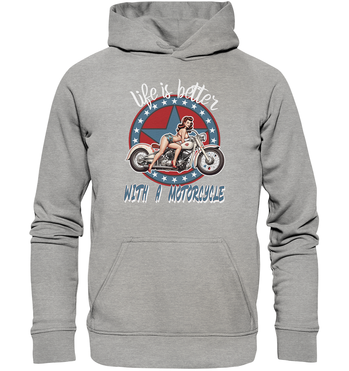 life is better with a motorcycle - Retro Design I - Basic Unisex Hoodie