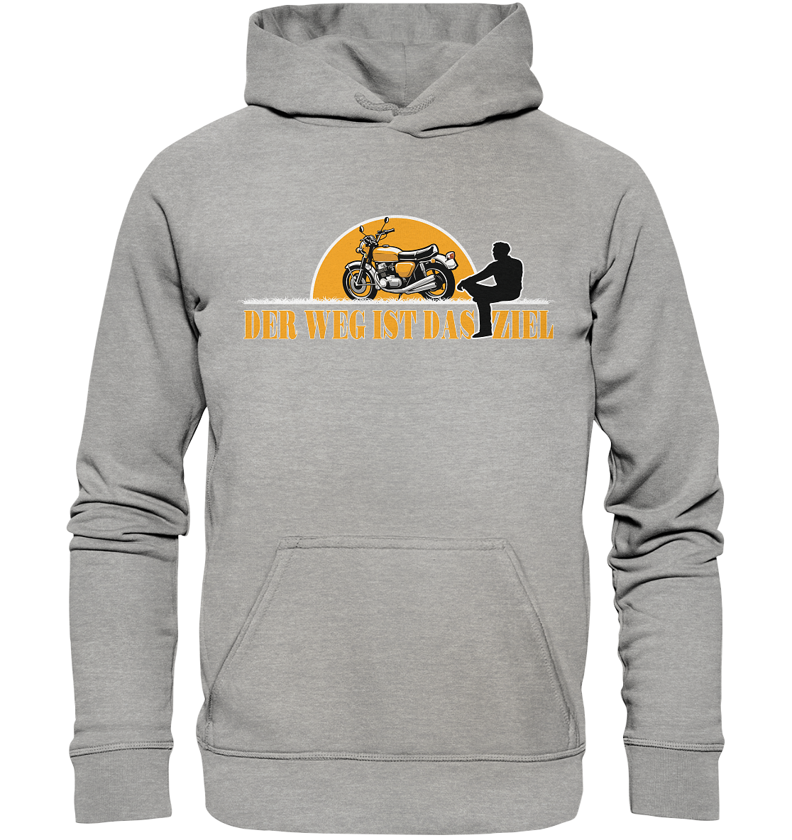 Der Weg ist das Ziel - Spruch für Biker - Basic Unisex Hoodie