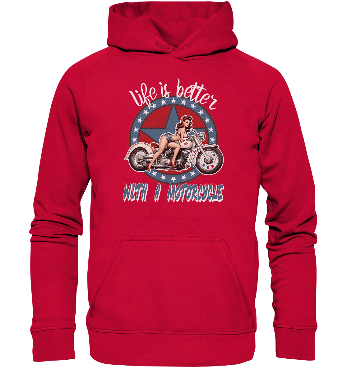 life is better with a motorcycle - Retro Design I - Basic Unisex Hoodie
