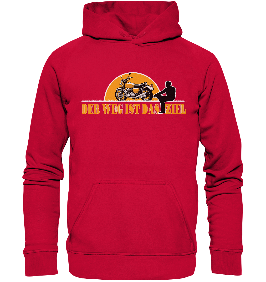 Der Weg ist das Ziel - Spruch für Biker - Basic Unisex Hoodie