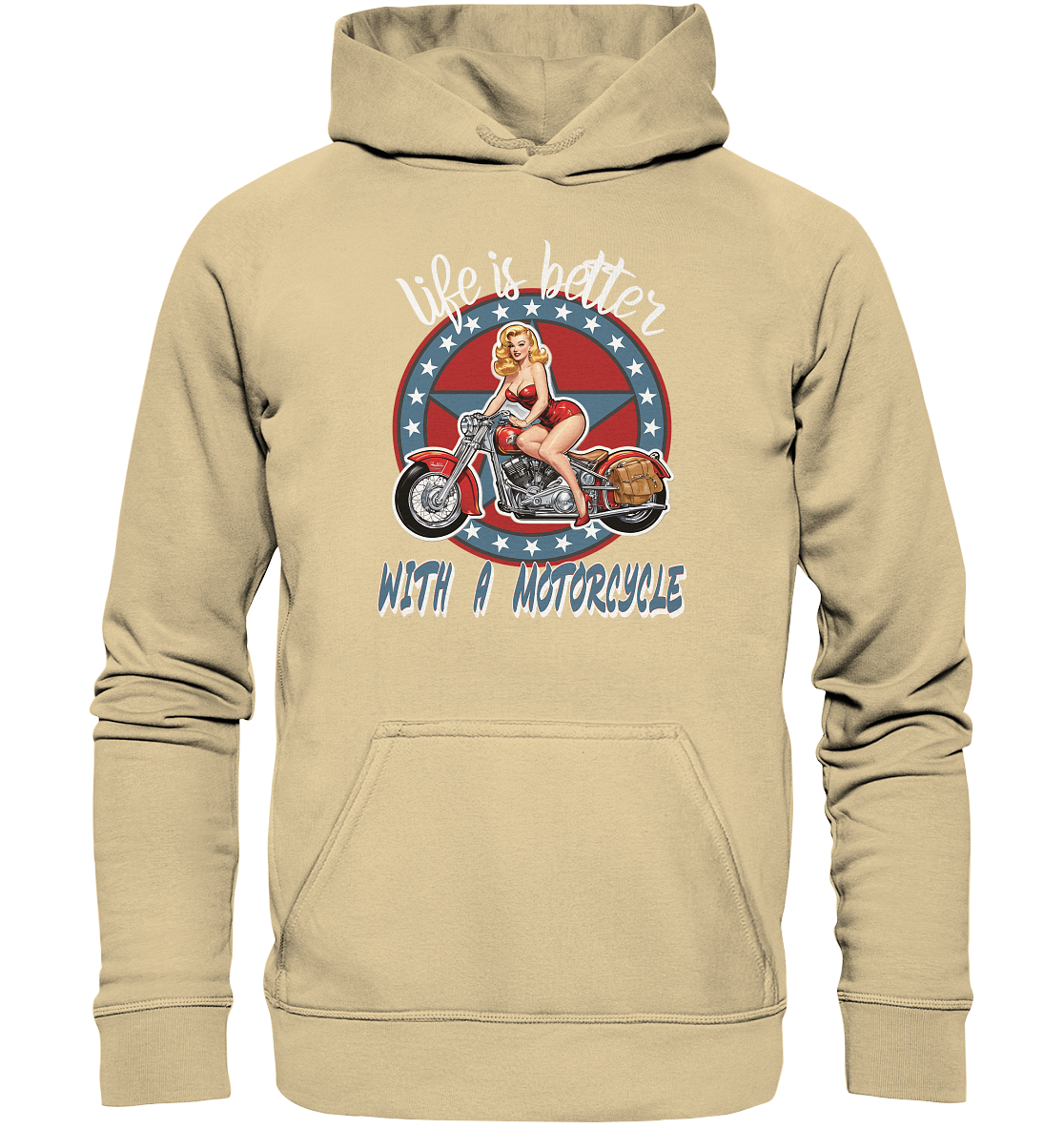 life is better with a motorcycle - Retro Design II - Basic Unisex Hoodie