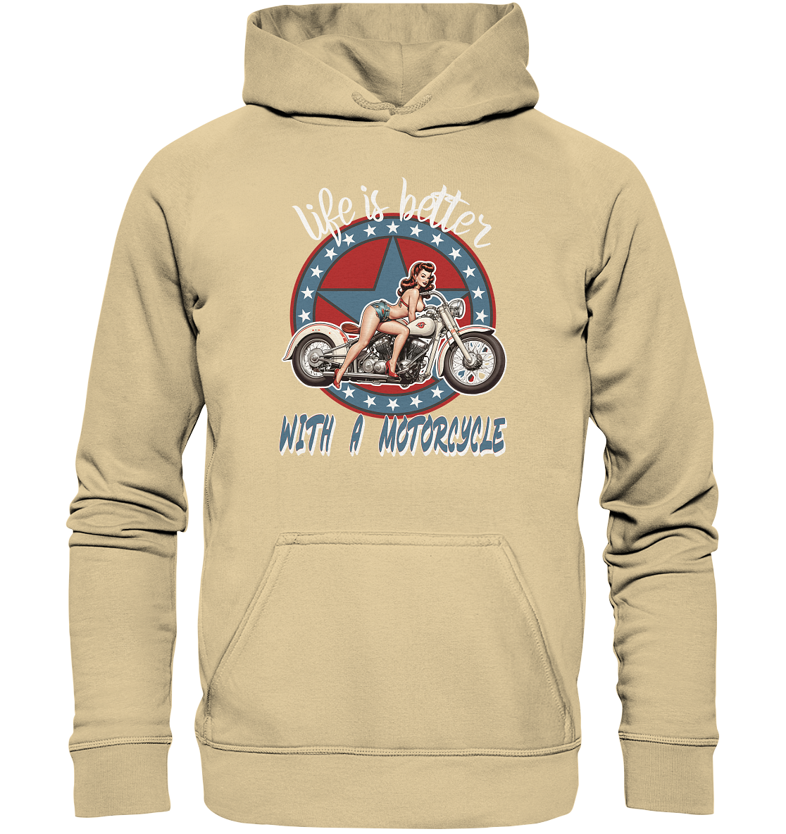 life is better with a motorcycle - Retro Design I - Basic Unisex Hoodie