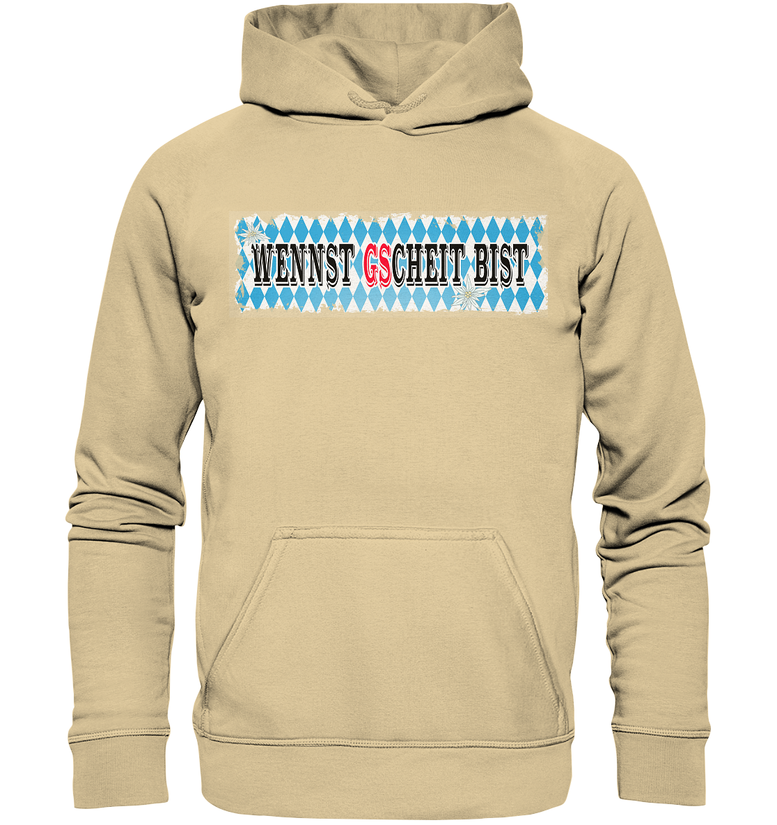wennst GScheit bist - Spruch für bayrische Adventure Biker - Basic Unisex Hoodie
