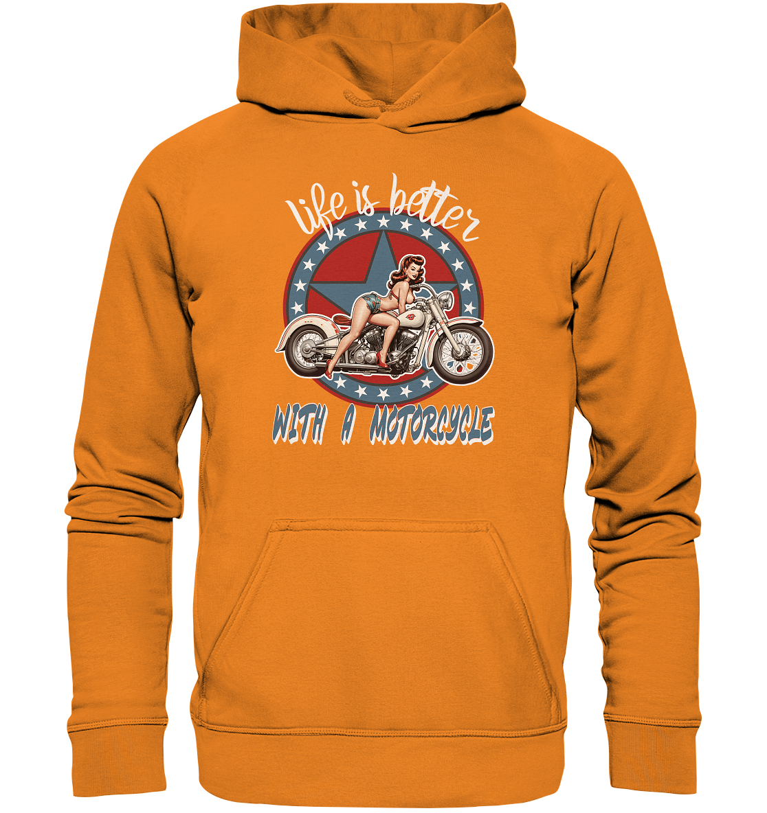 life is better with a motorcycle - Retro Design I - Basic Unisex Hoodie
