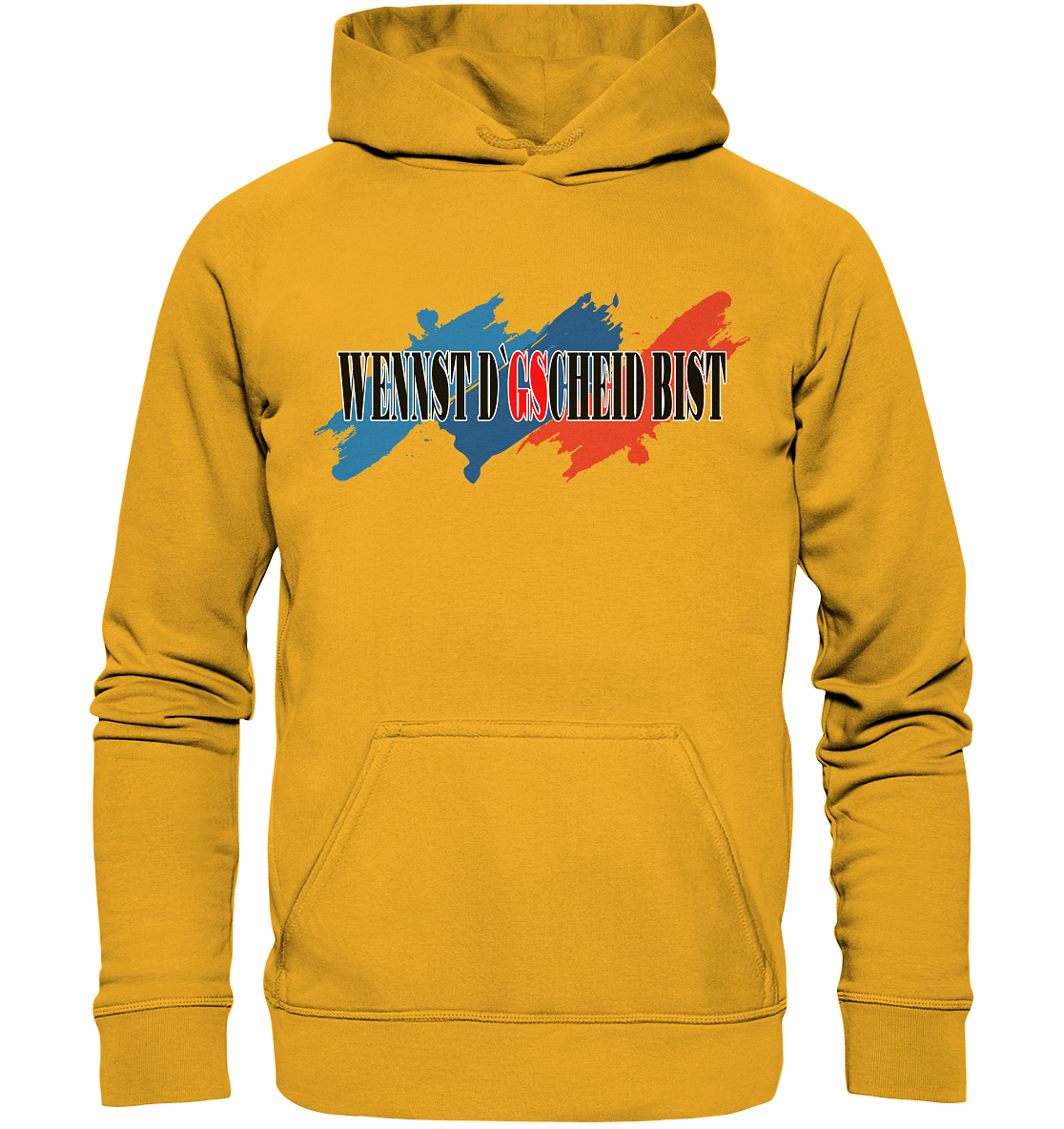 wennst GScheit bist - Spruch für bayrische Adventure Biker 3-farbig - Basic Unisex Hoodie