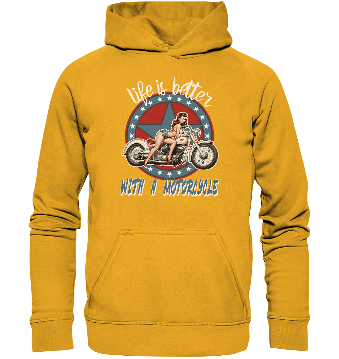 life is better with a motorcycle - Retro Design I - Basic Unisex Hoodie