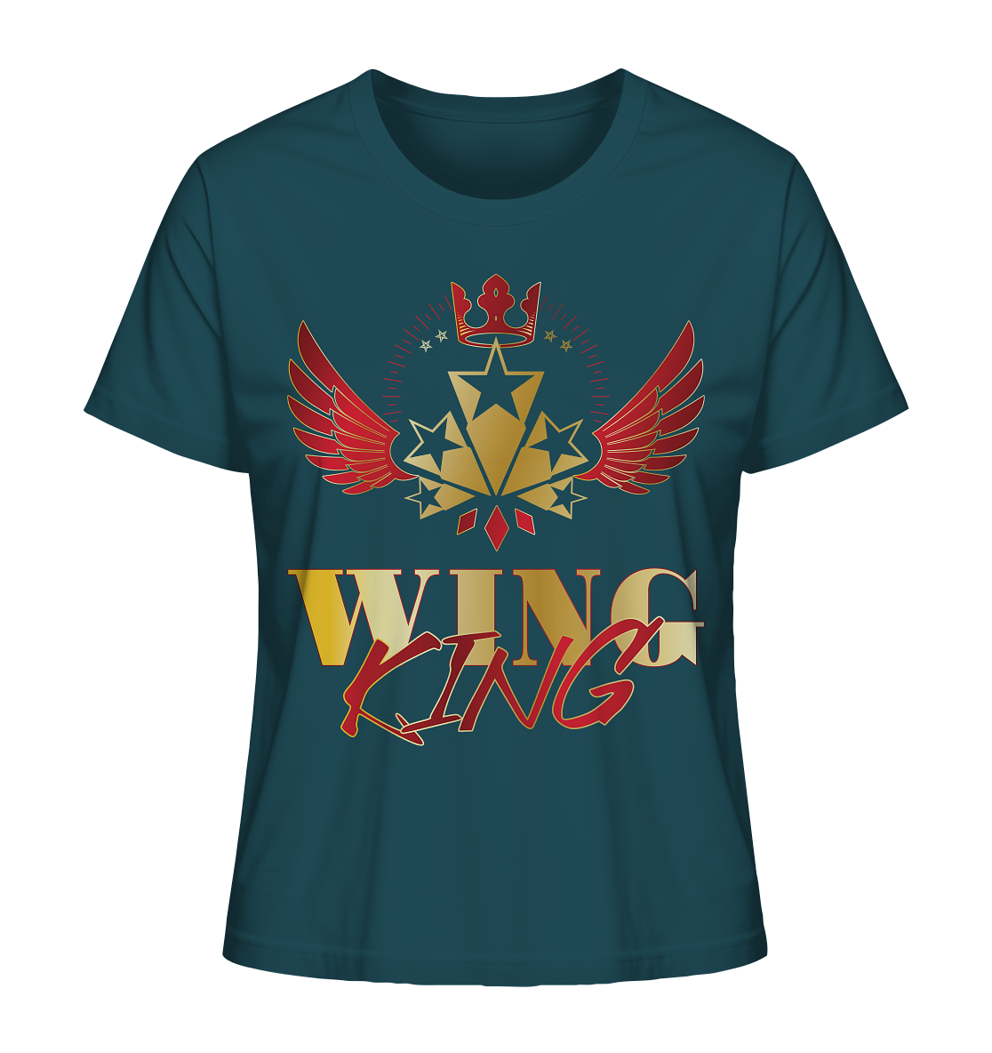 Goldwing - Wing King rot/gold - Ladies Organic Shirt