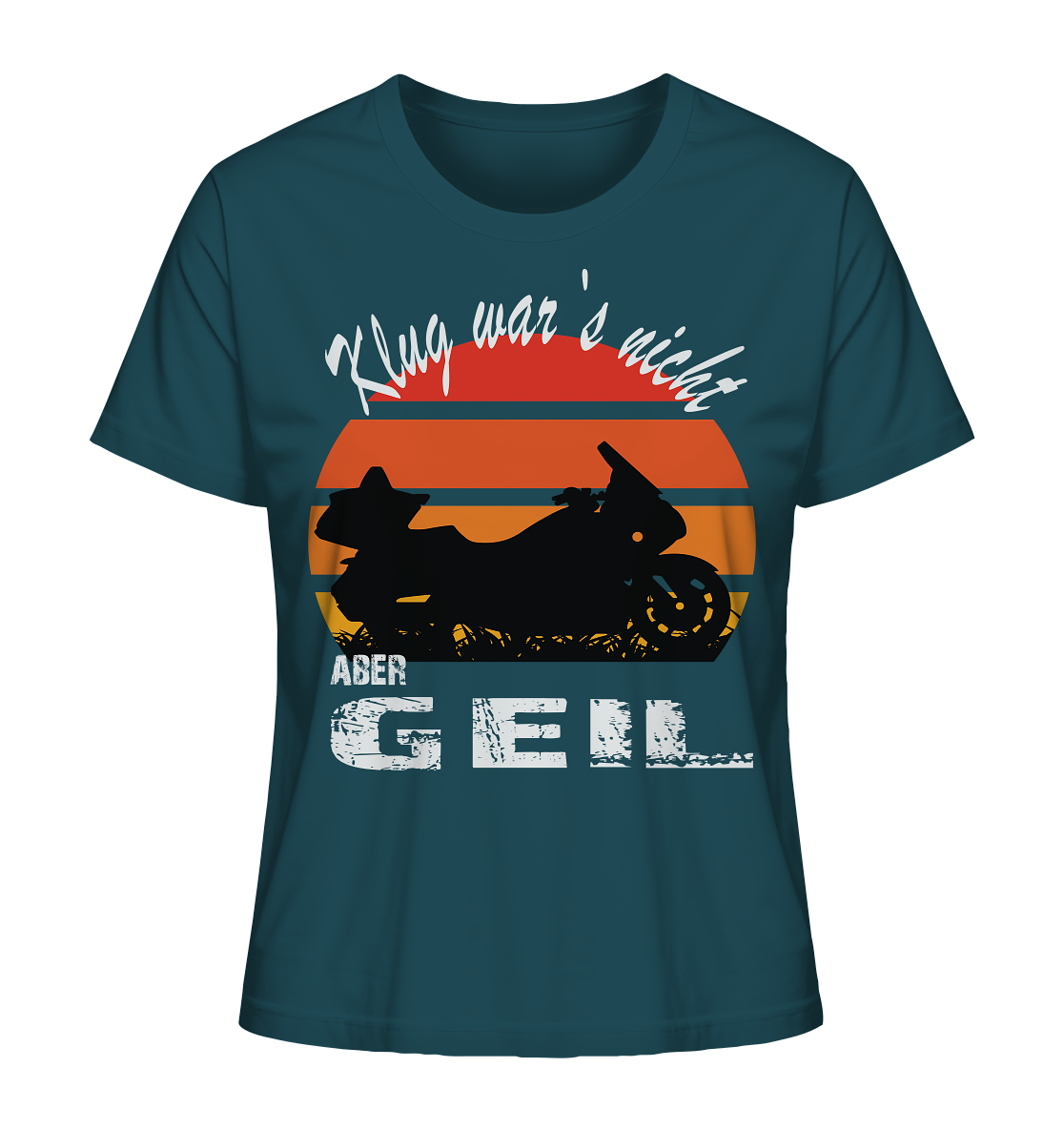Goldwinger Spruch - Klug war`s nicht aber geil - Ladies Organic Shirt