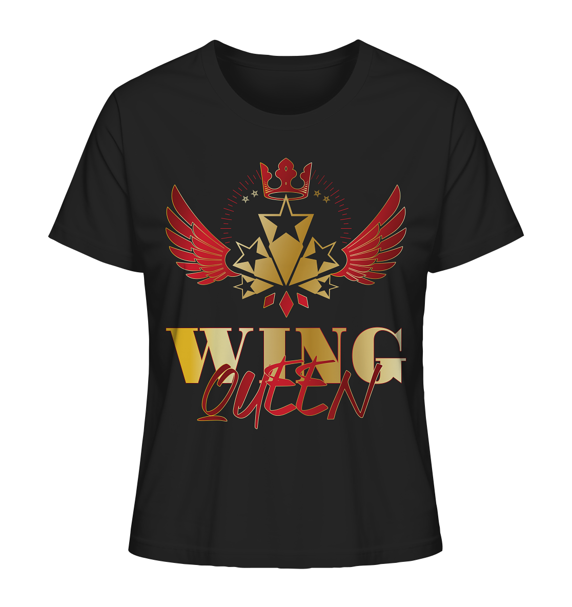 Goldwing - Wing Queen rot/gold - Ladies Organic Shirt