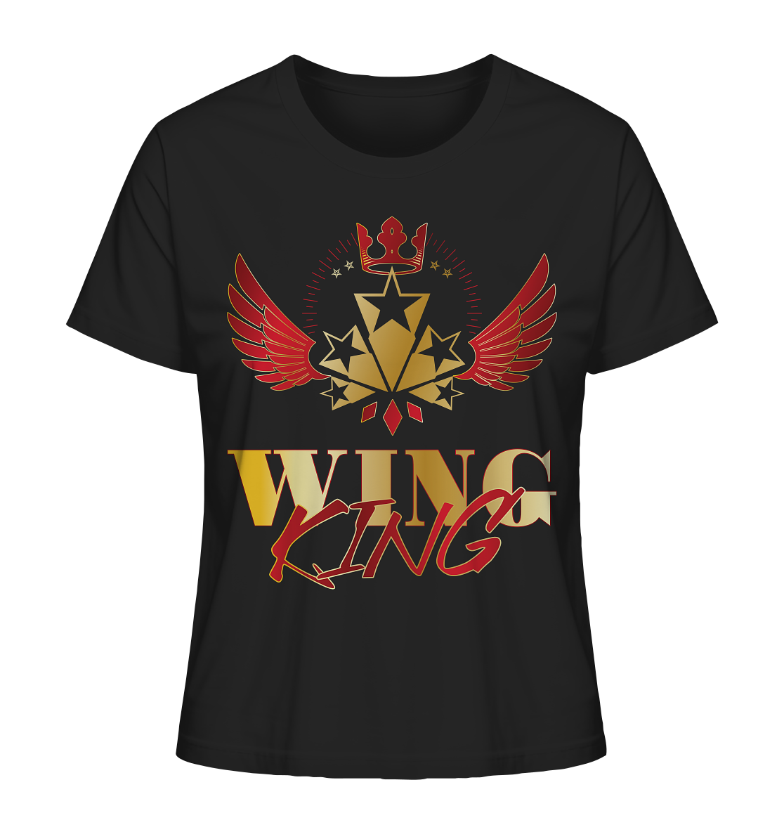 Goldwing - Wing King rot/gold - Ladies Organic Shirt