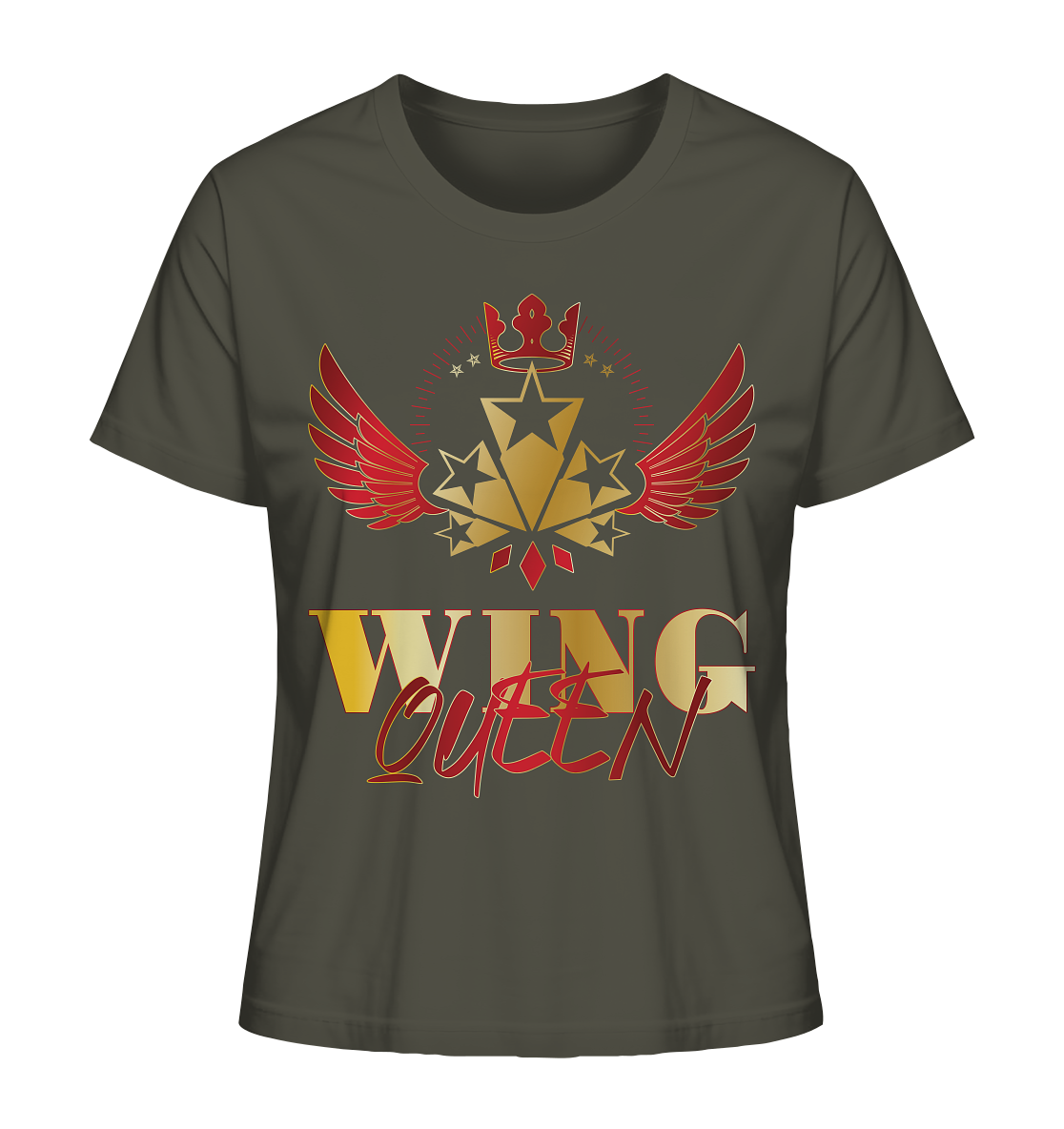 Goldwing - Wing Queen rot/gold - Ladies Organic Shirt