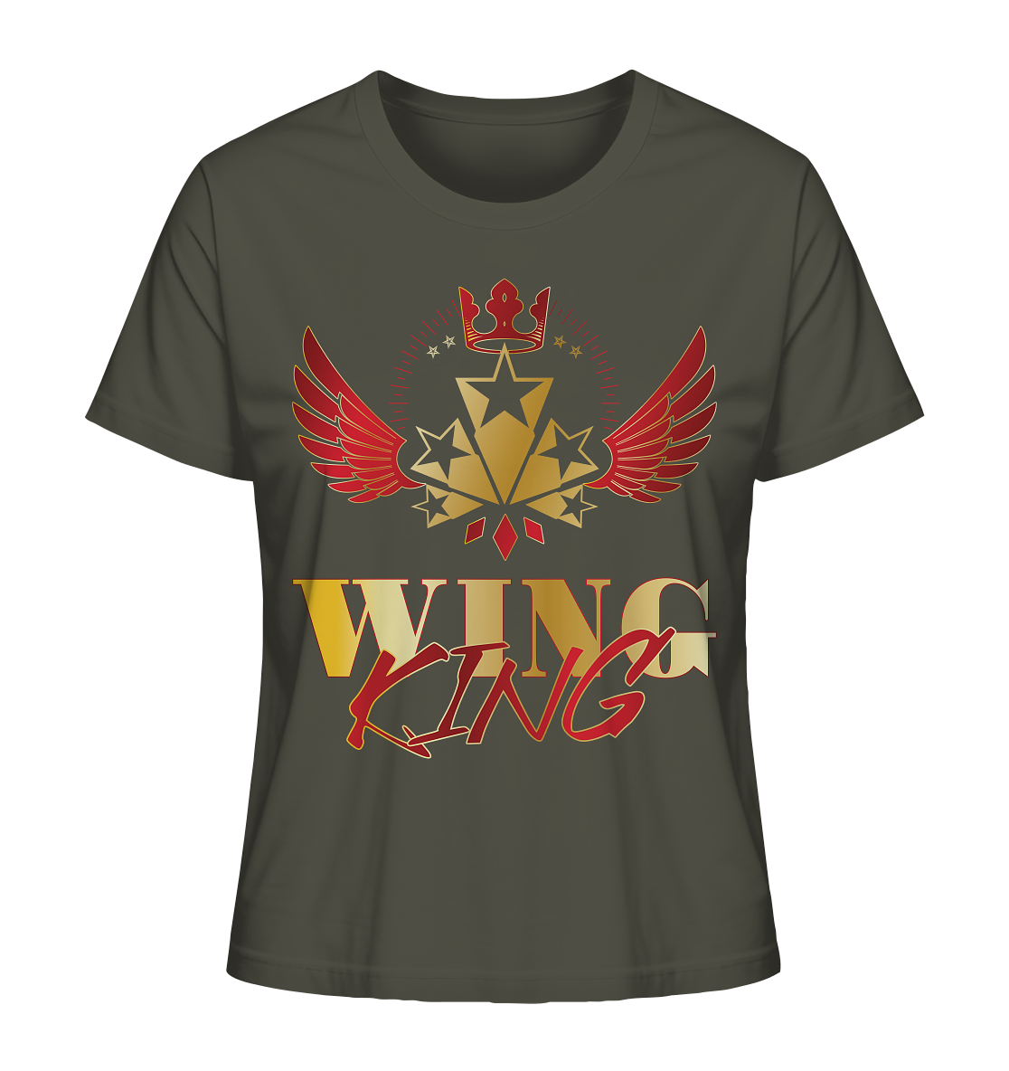 Goldwing - Wing King rot/gold - Ladies Organic Shirt