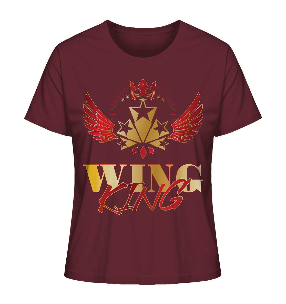 Goldwing - Wing King rot/gold - Ladies Organic Shirt