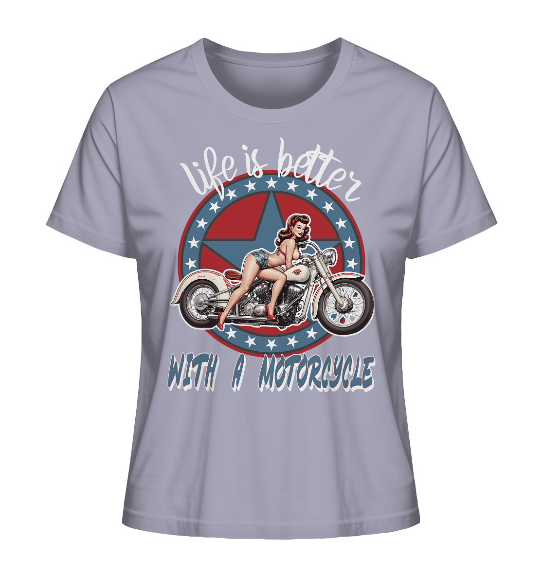 life is better with a motorcycle - Retro Design I - Ladies Organic Shirt