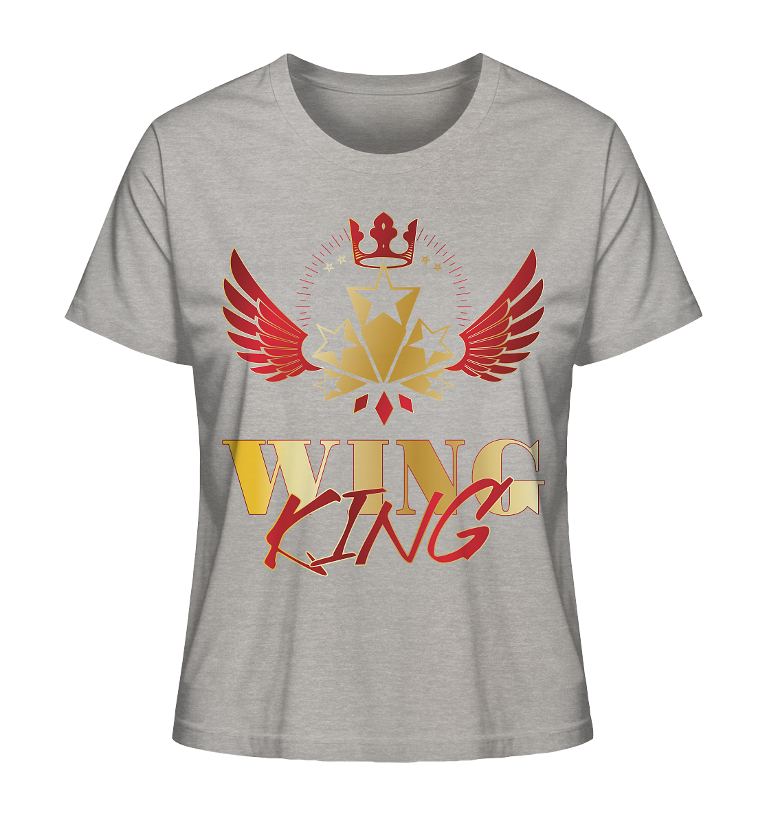 Goldwing - Wing King rot/gold - Ladies Organic Shirt