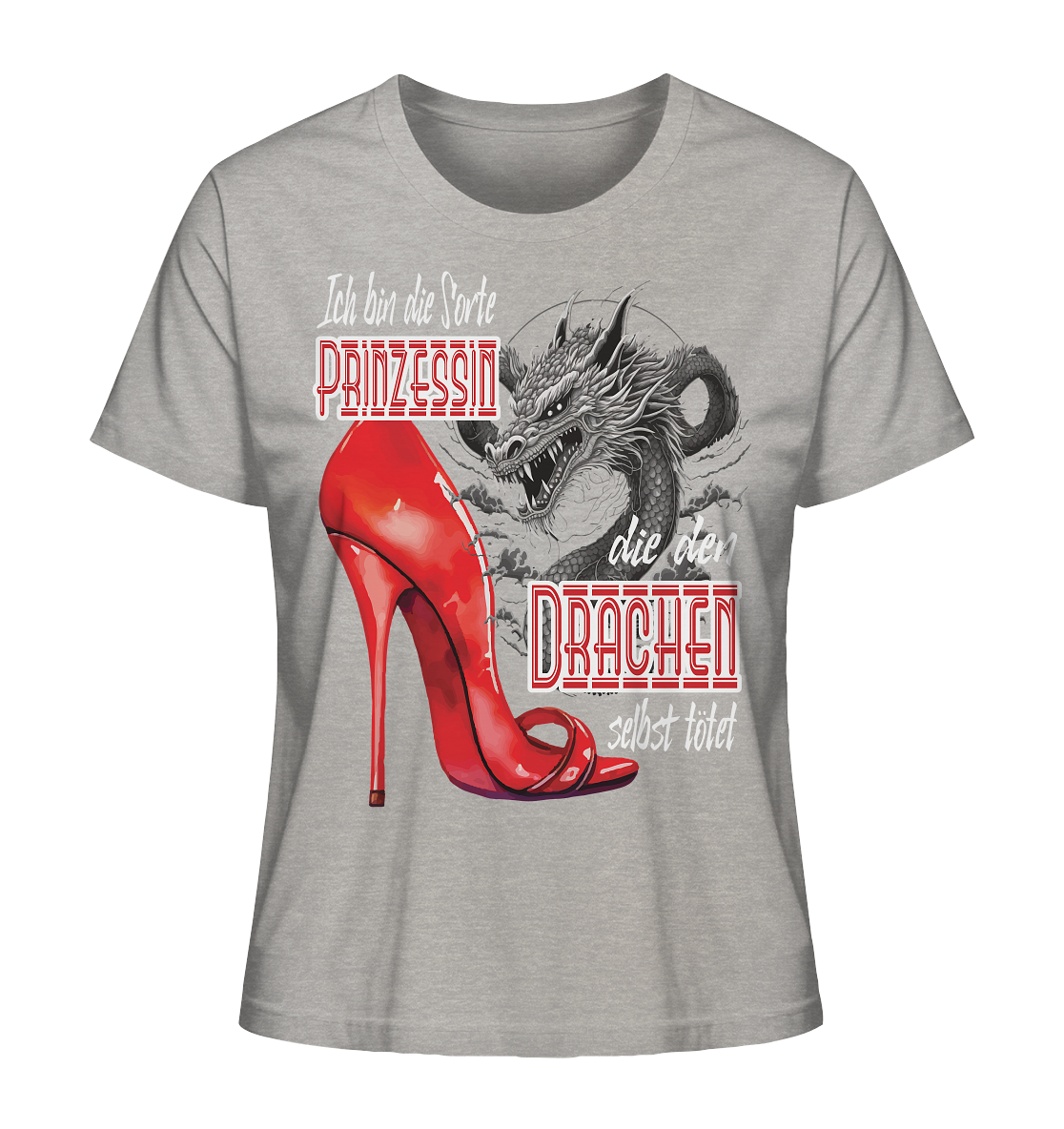 Prinzessin - die den Drachen tötet High Heel - Ladies Organic Shirt