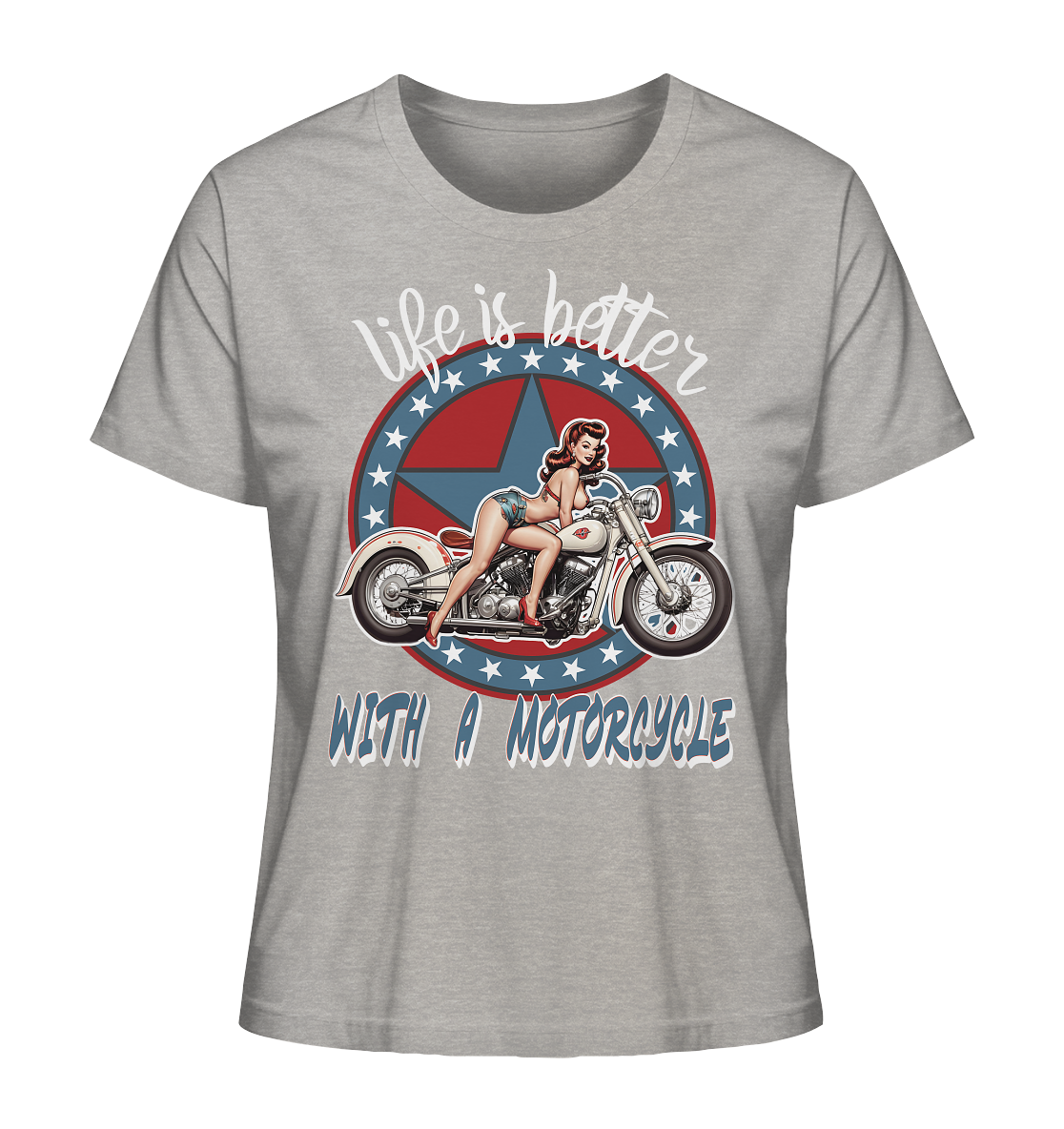 life is better with a motorcycle - Retro Design I - Ladies Organic Shirt