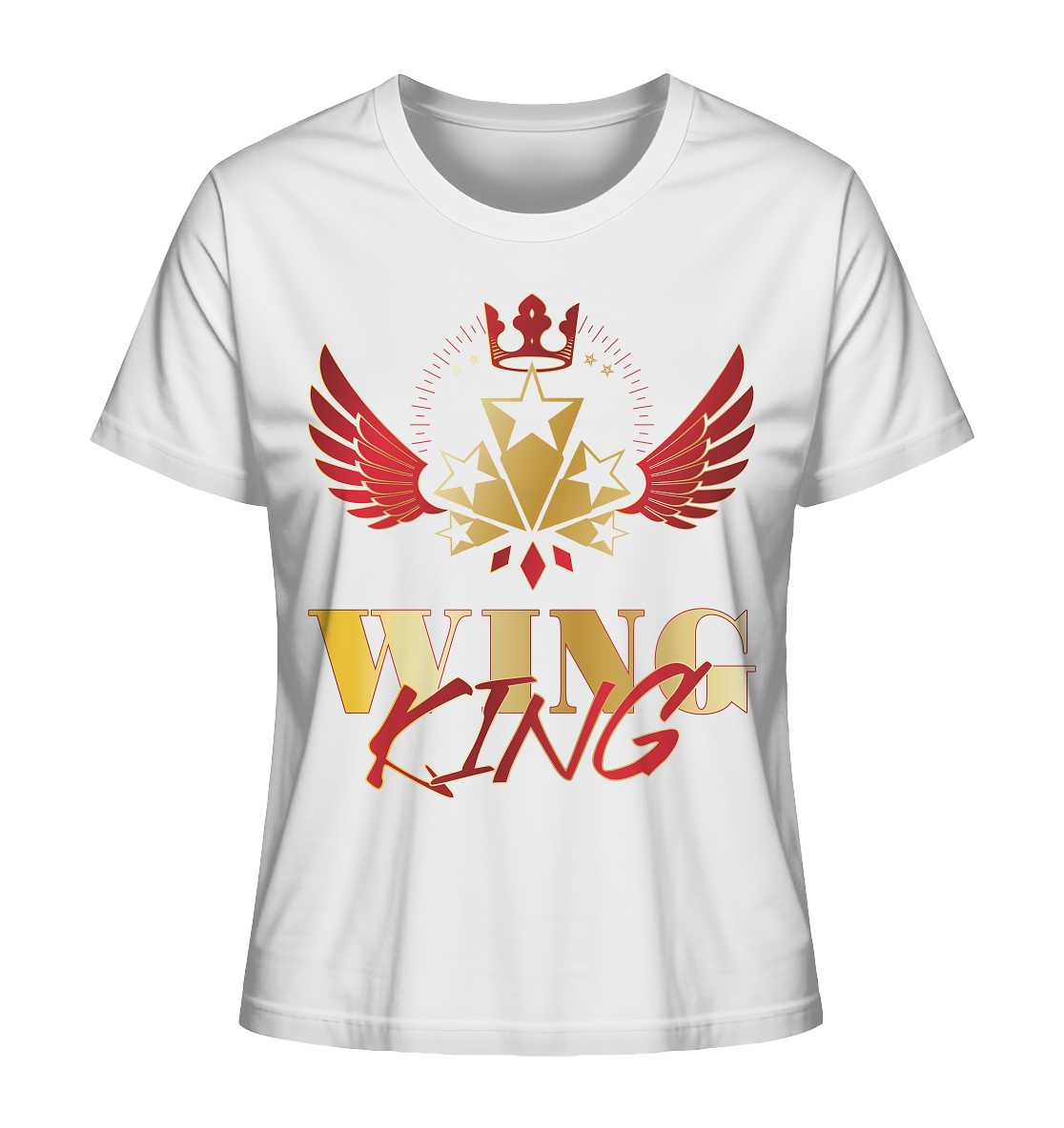 Goldwing - Wing King rot/gold - Ladies Organic Shirt