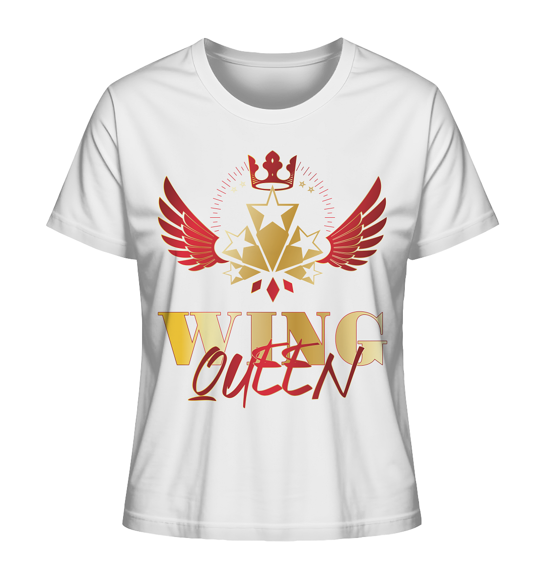 Goldwing - Wing Queen rot/gold - Ladies Organic Shirt
