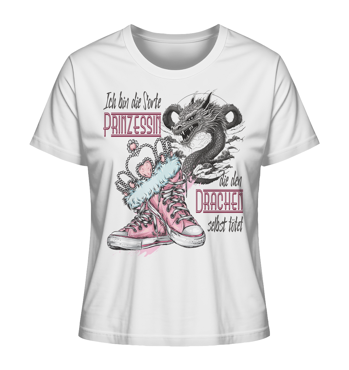 Prinzessin - die den Drachen selbst tötet - Ladies Organic Shirt