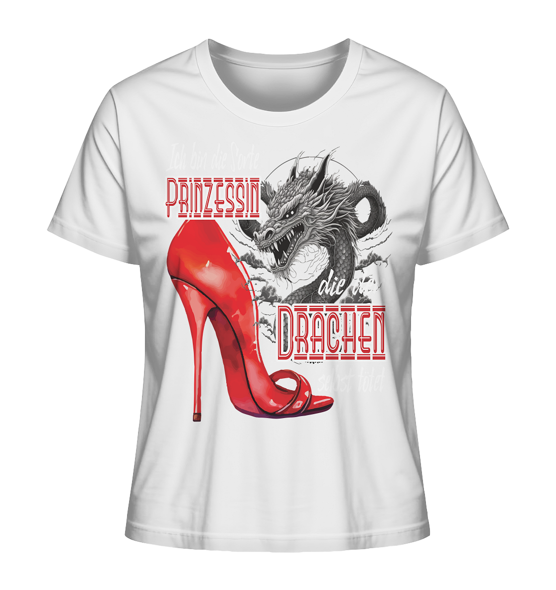 Prinzessin - die den Drachen tötet High Heel - Ladies Organic Shirt