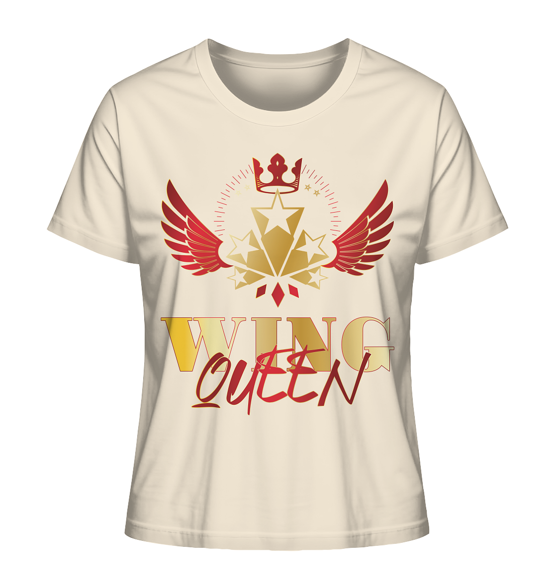 Goldwing - Wing Queen rot/gold - Ladies Organic Shirt