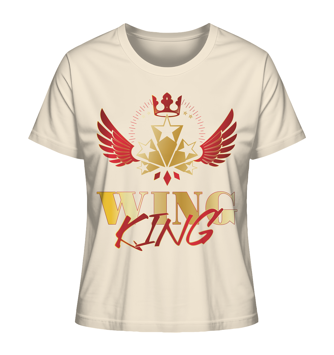 Goldwing - Wing King rot/gold - Ladies Organic Shirt