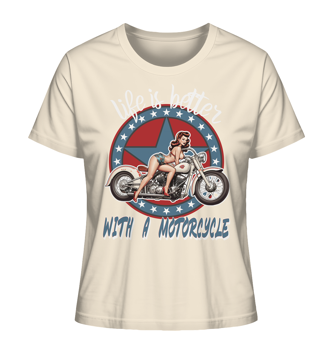 life is better with a motorcycle - Retro Design I - Ladies Organic Shirt