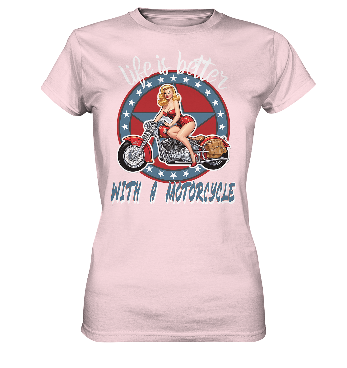 life is better with a motorcycle - Retro Design II - Ladies Premium Shirt