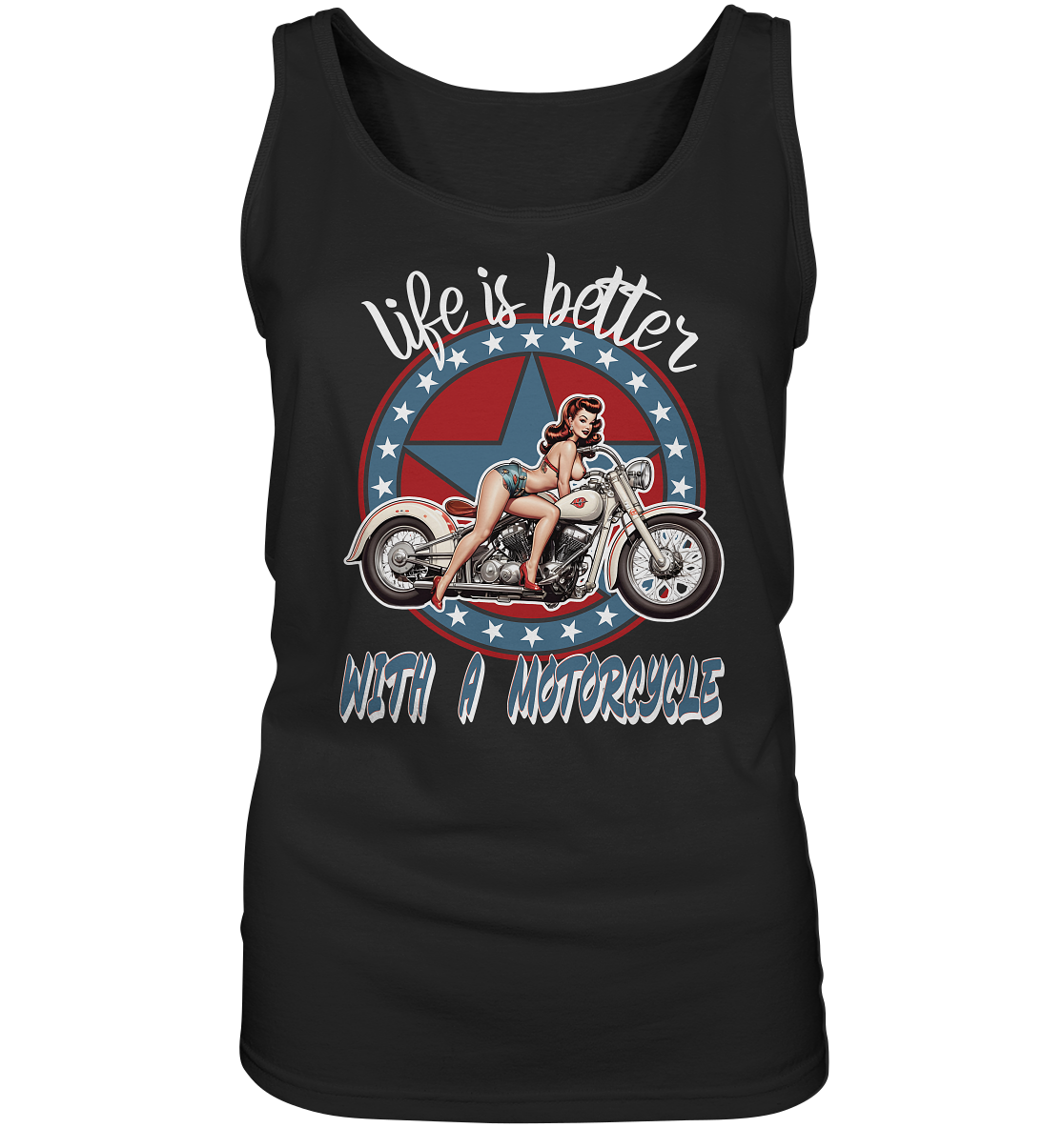 life is better with a motorcycle - Retro Design I - Ladies Tank-Top