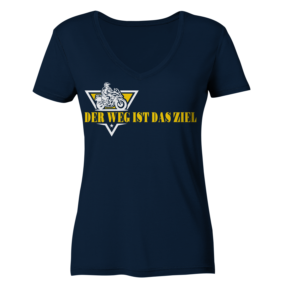 Der Weg ist das Ziel - Spruch für Biker - Ladies V-Neck Shirt
