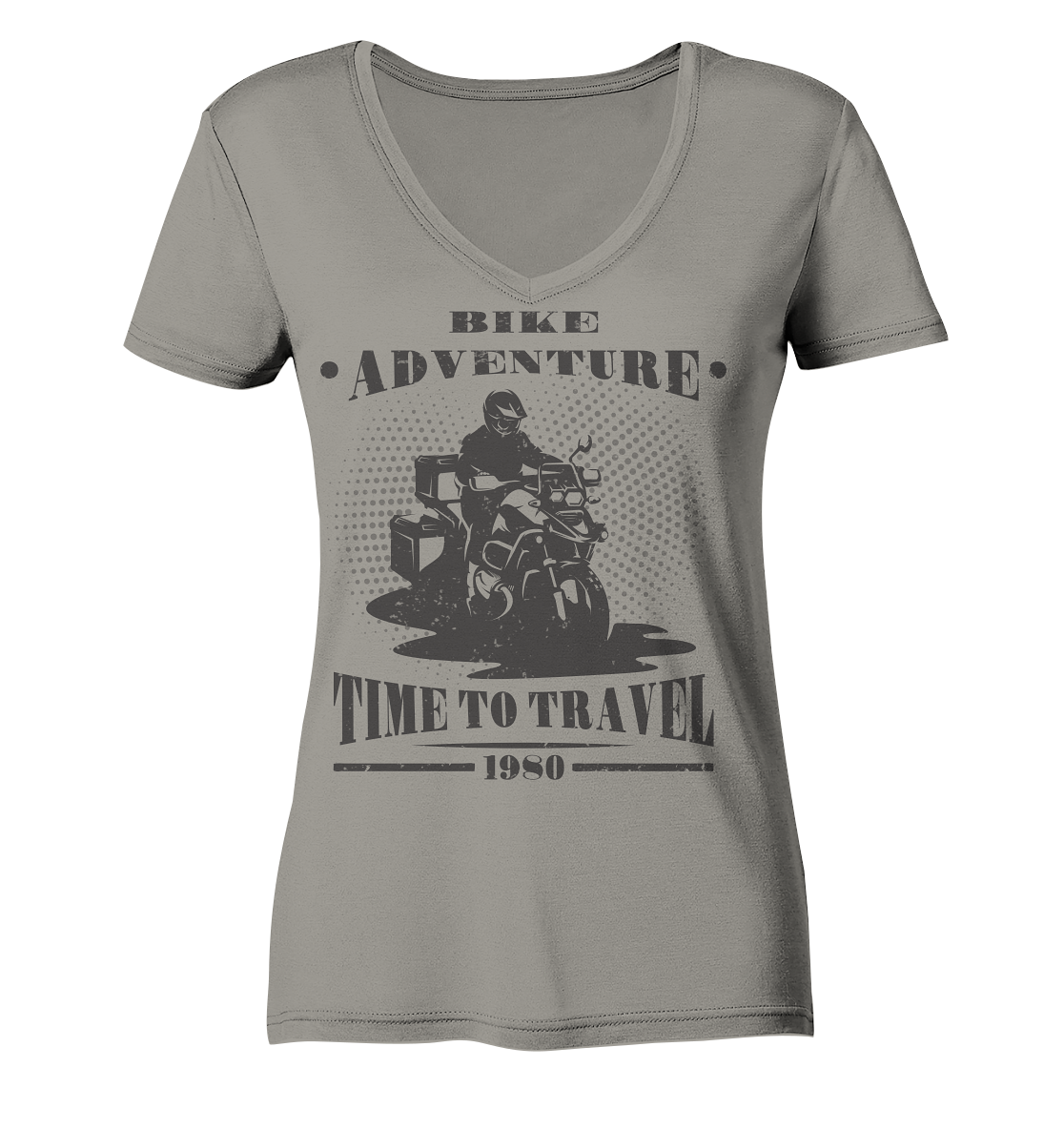 Adventure Bike 1980 - Ladies V-Neck Shirt