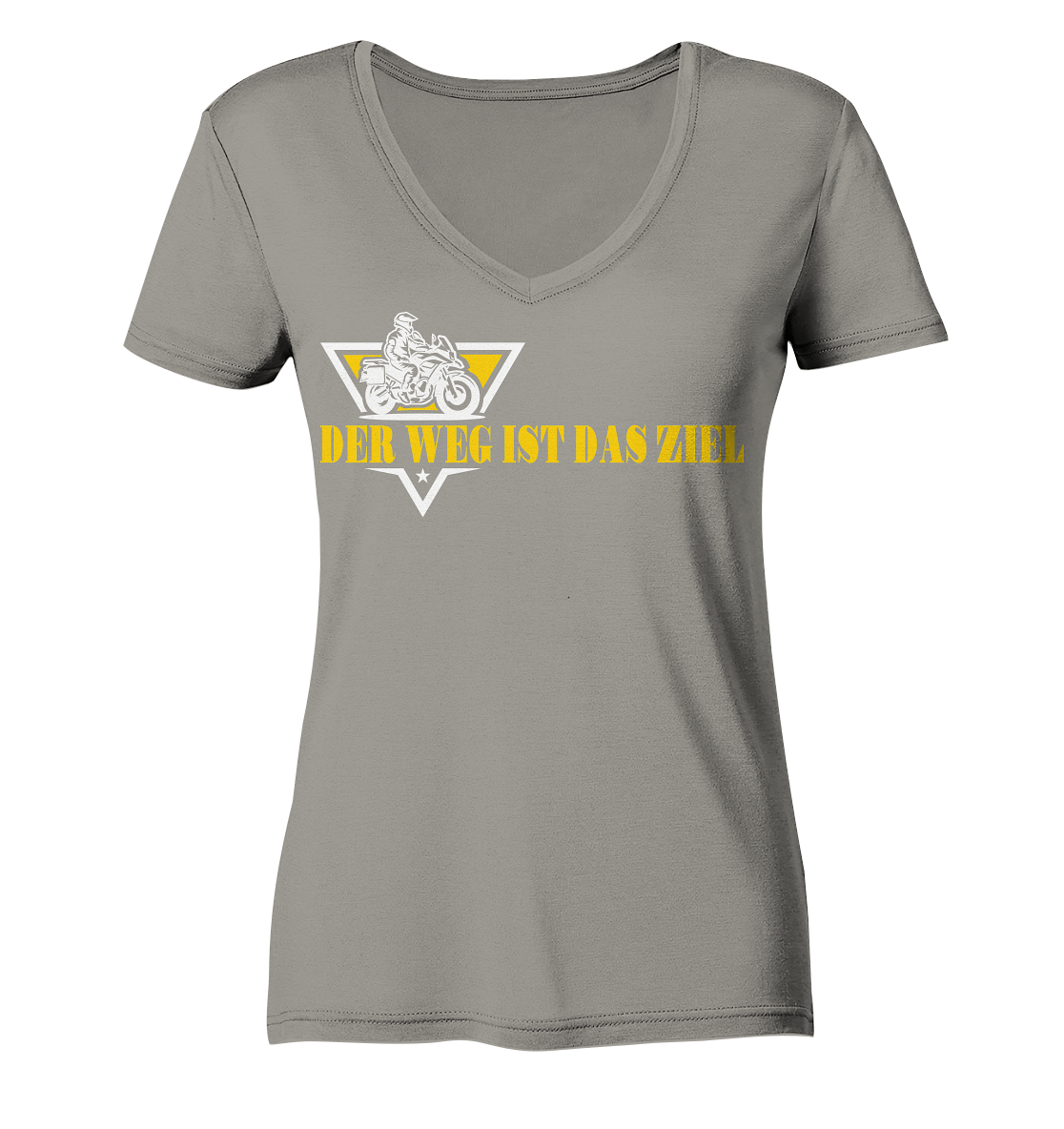 Der Weg ist das Ziel - Spruch für Biker - Ladies V-Neck Shirt