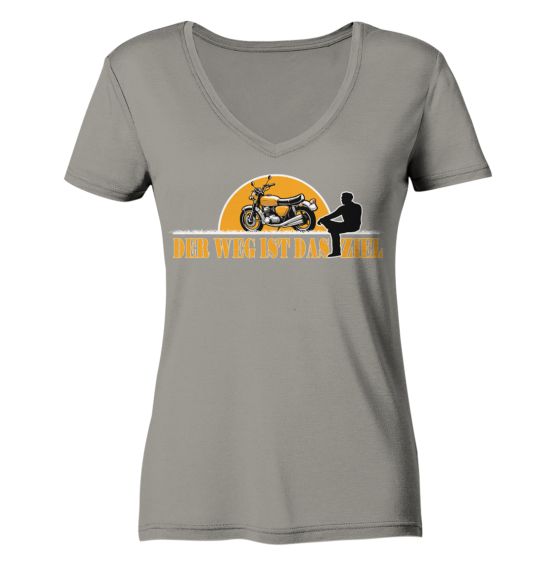 Der Weg ist das Ziel - Spruch für Biker - Ladies V-Neck Shirt