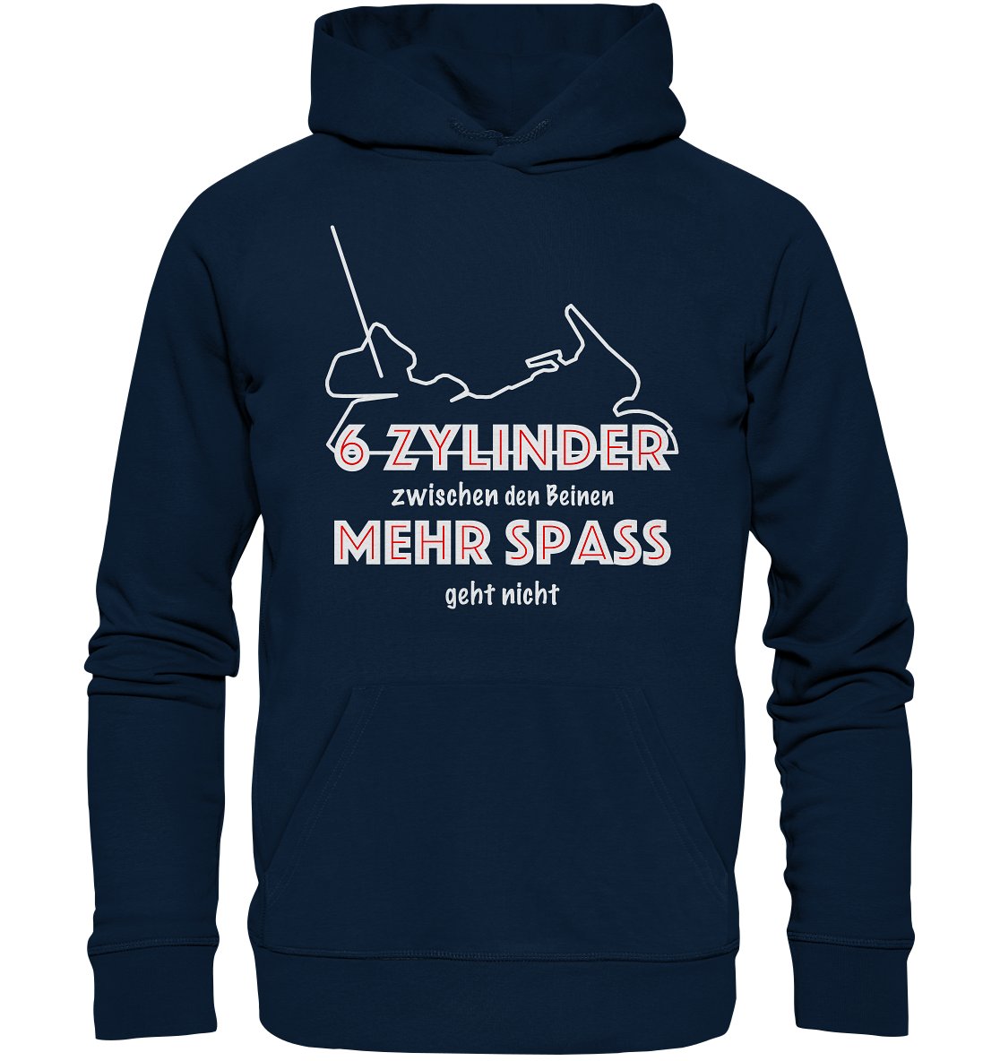 Goldwinger Spruch - 6 Zylinder - Organic Hoodie