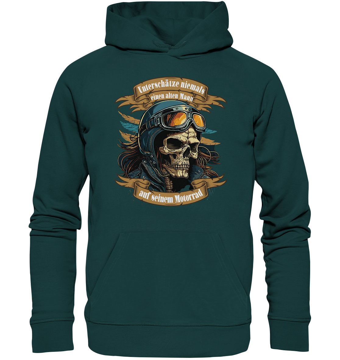 Unterschätze niemals einen alten Mann auf seinem Motorrad - Organic Hoodie
