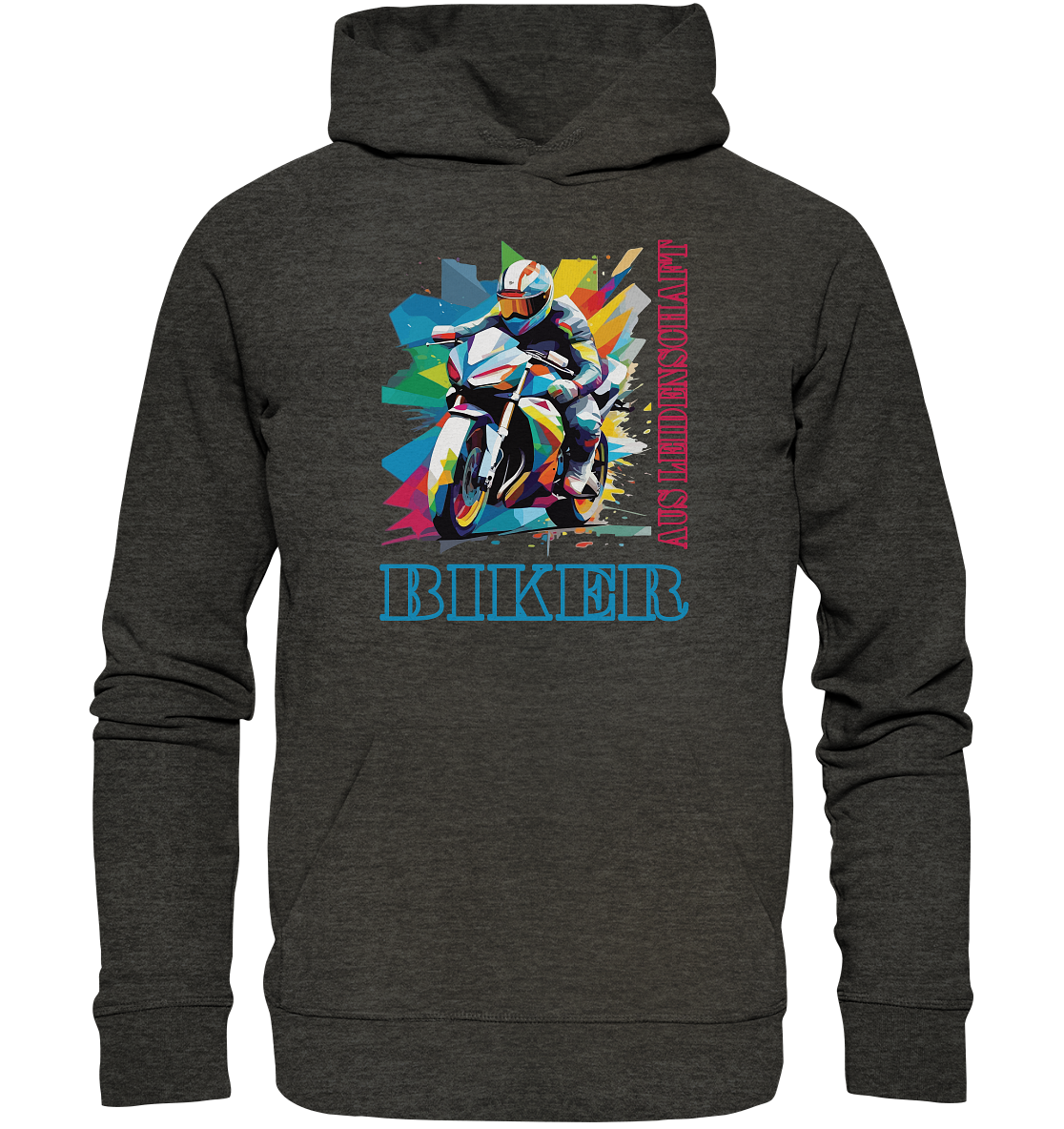Biker aus Leidenschaft - Abstrakt - Organic Hoodie