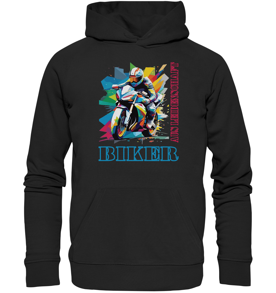 Biker aus Leidenschaft - Abstrakt - Organic Hoodie