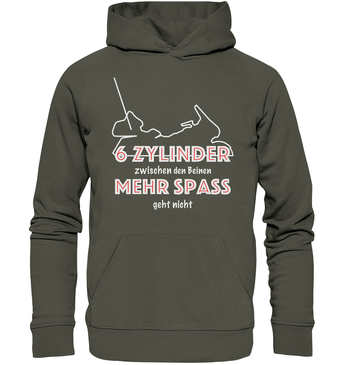 Goldwinger Spruch - 6 Zylinder - Organic Hoodie