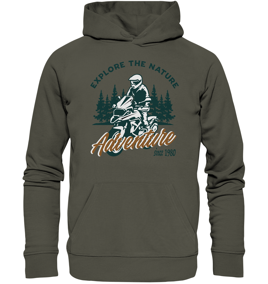 Explore the Nature - Adventure Bike 1980 - Organic Hoodie