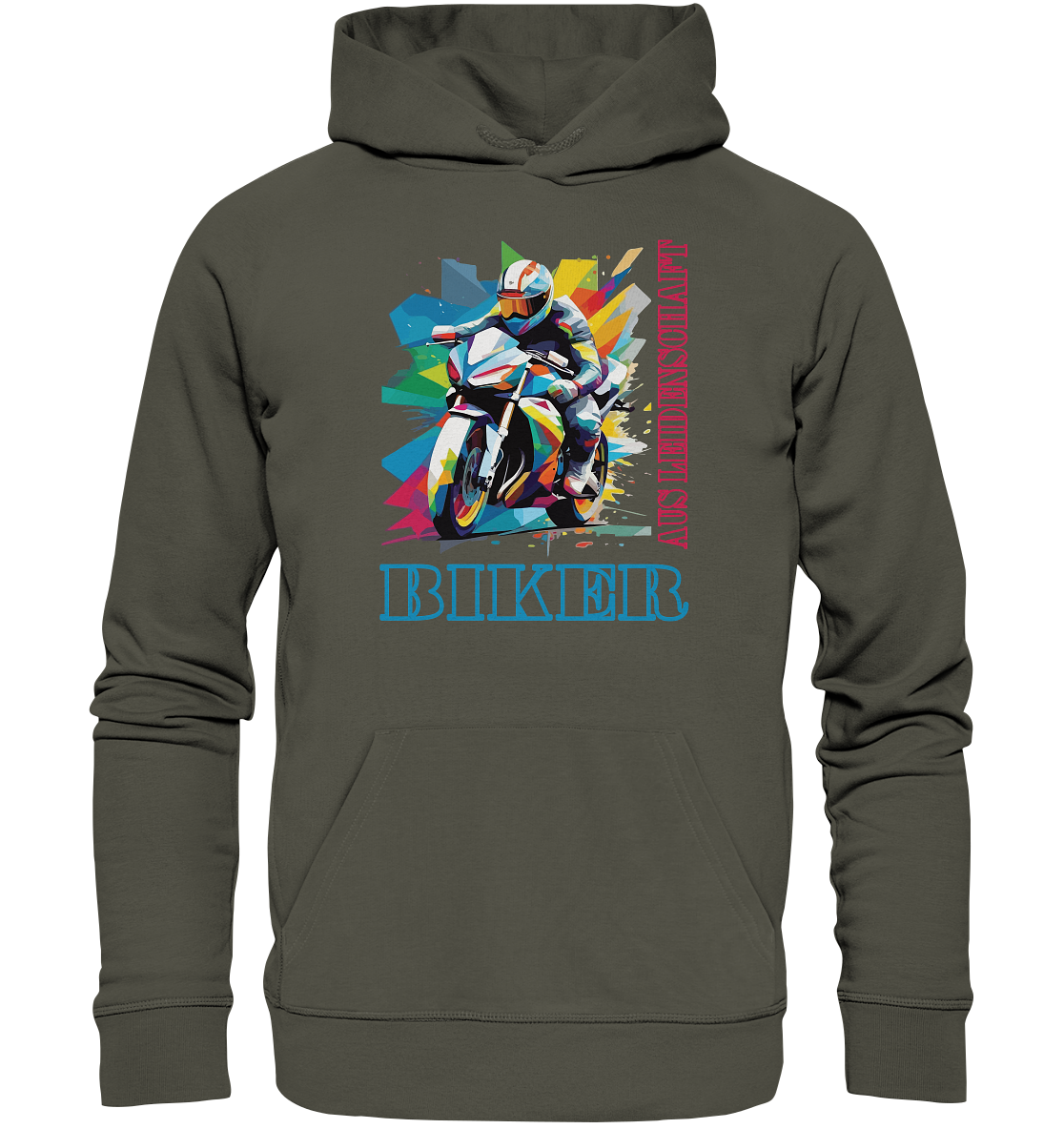 Biker aus Leidenschaft - Abstrakt - Organic Hoodie